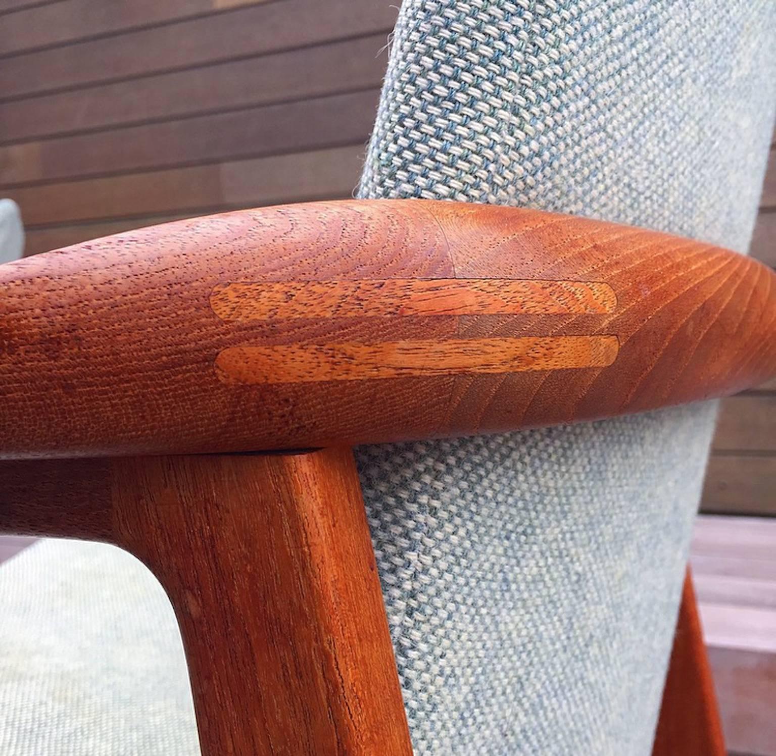 Mid-Century Modern Rare Danish Vintage Teak Armchairs from France and Son by Sigvard Bernadotte