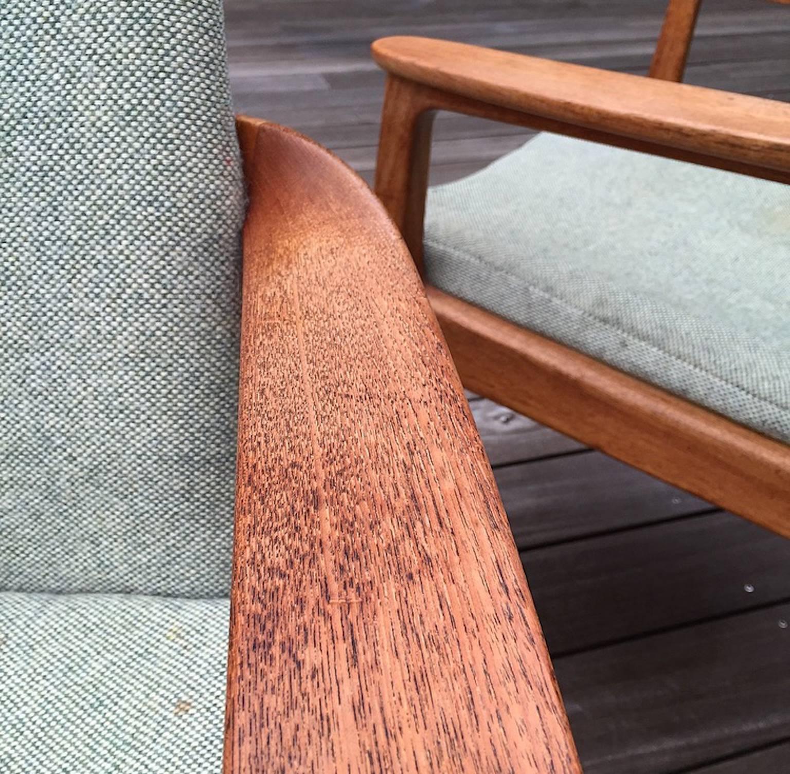Rare Danish Vintage Teak Armchairs from France and Son by Sigvard Bernadotte In Good Condition In Haderslev, DK