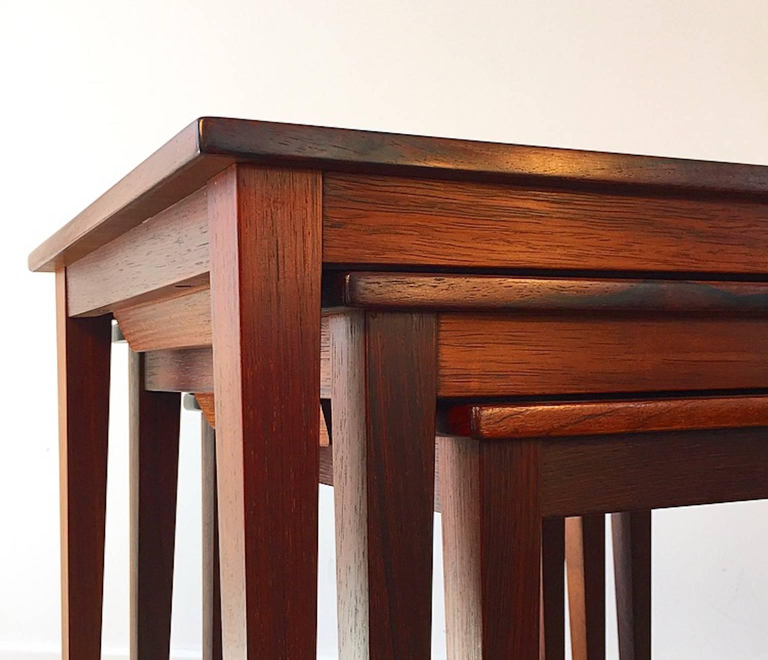 rosewood nest of tables