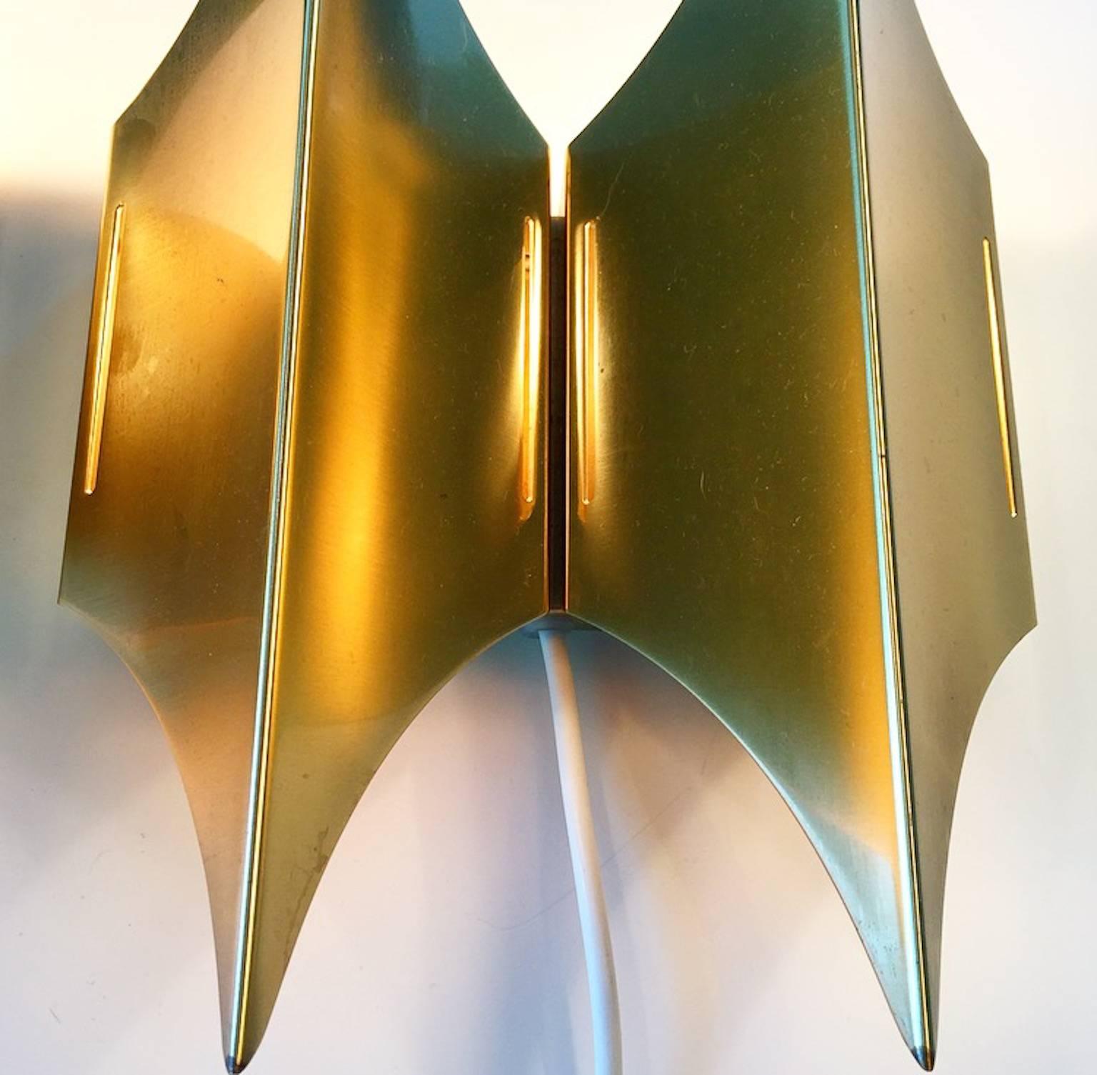 Gothic II Brass Wall Sconces by Lyfa, Denmark In Excellent Condition In Haderslev, DK