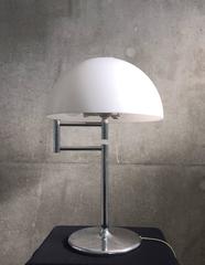 20th Century Italian Chrome Table Lamp with Swing Arm