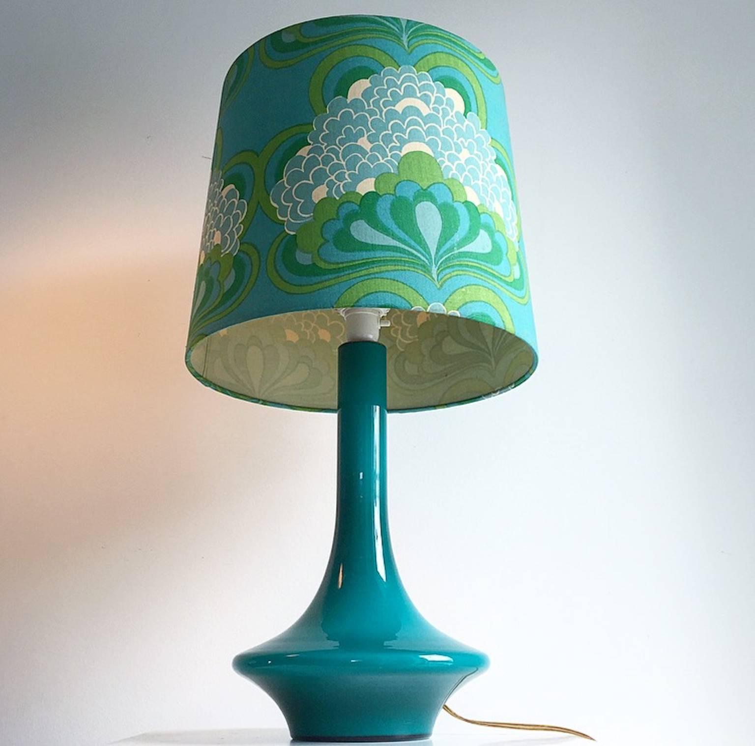 Mid-Century Modern Stunning Piece of Nordic Design Early 1970s Glass Table Lamp Attributed Orrefors