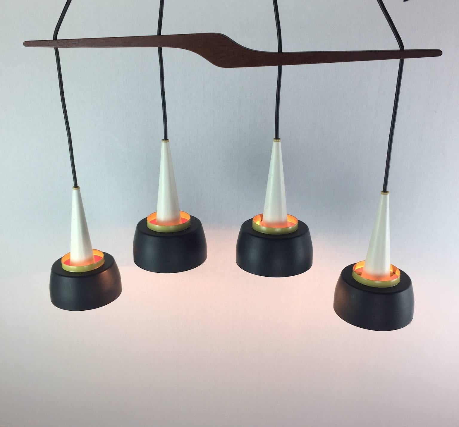 Brass Chandelier by Danish Voss Belysning, Late 1950s