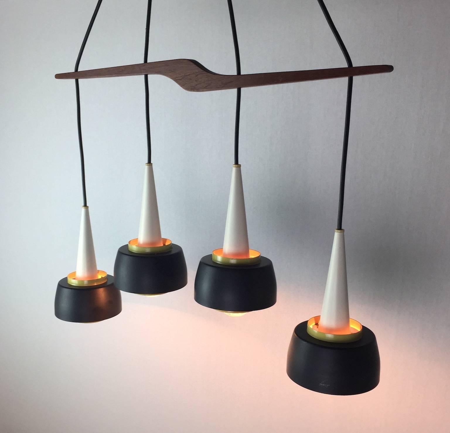 Scandinavian Modern Chandelier by Danish Voss Belysning, Late 1950s