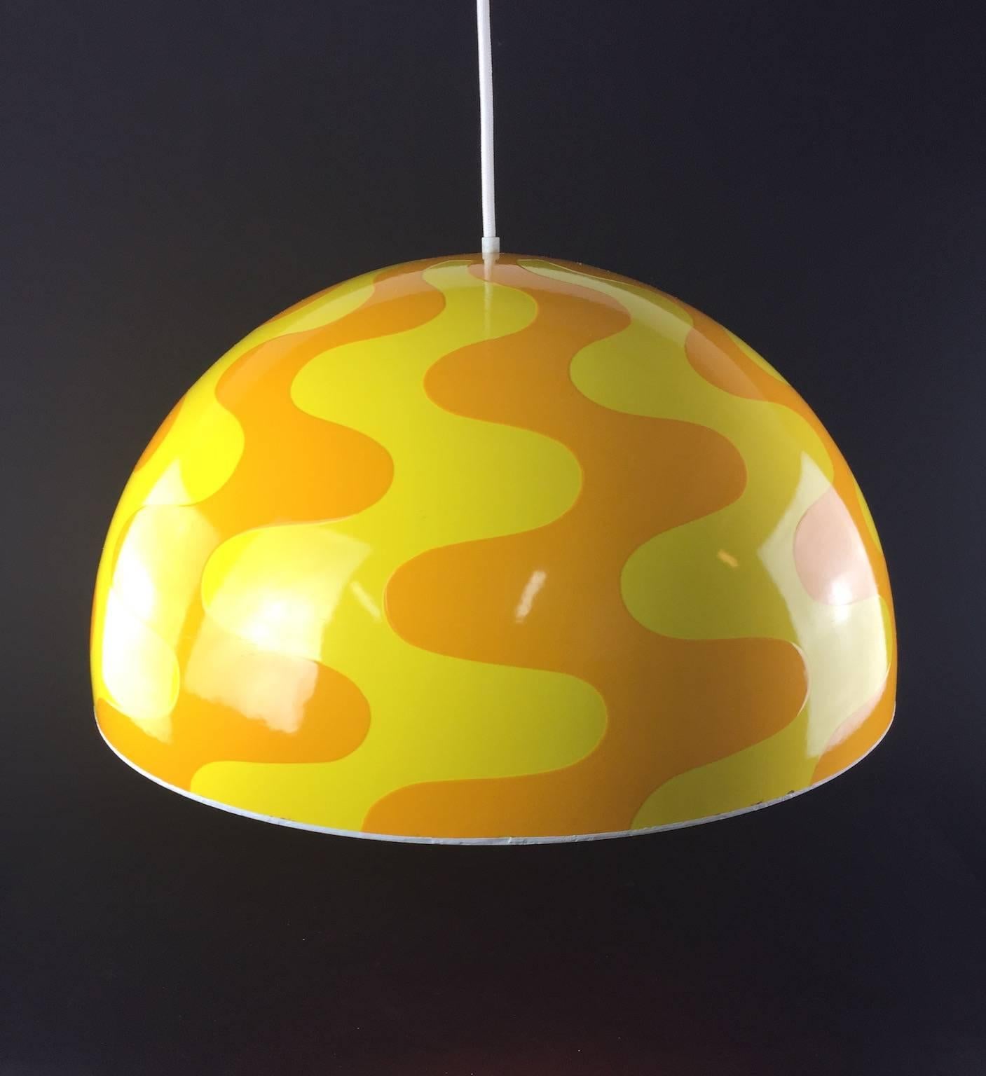 Enamel Verner Panton Large Flower Pot Pendant