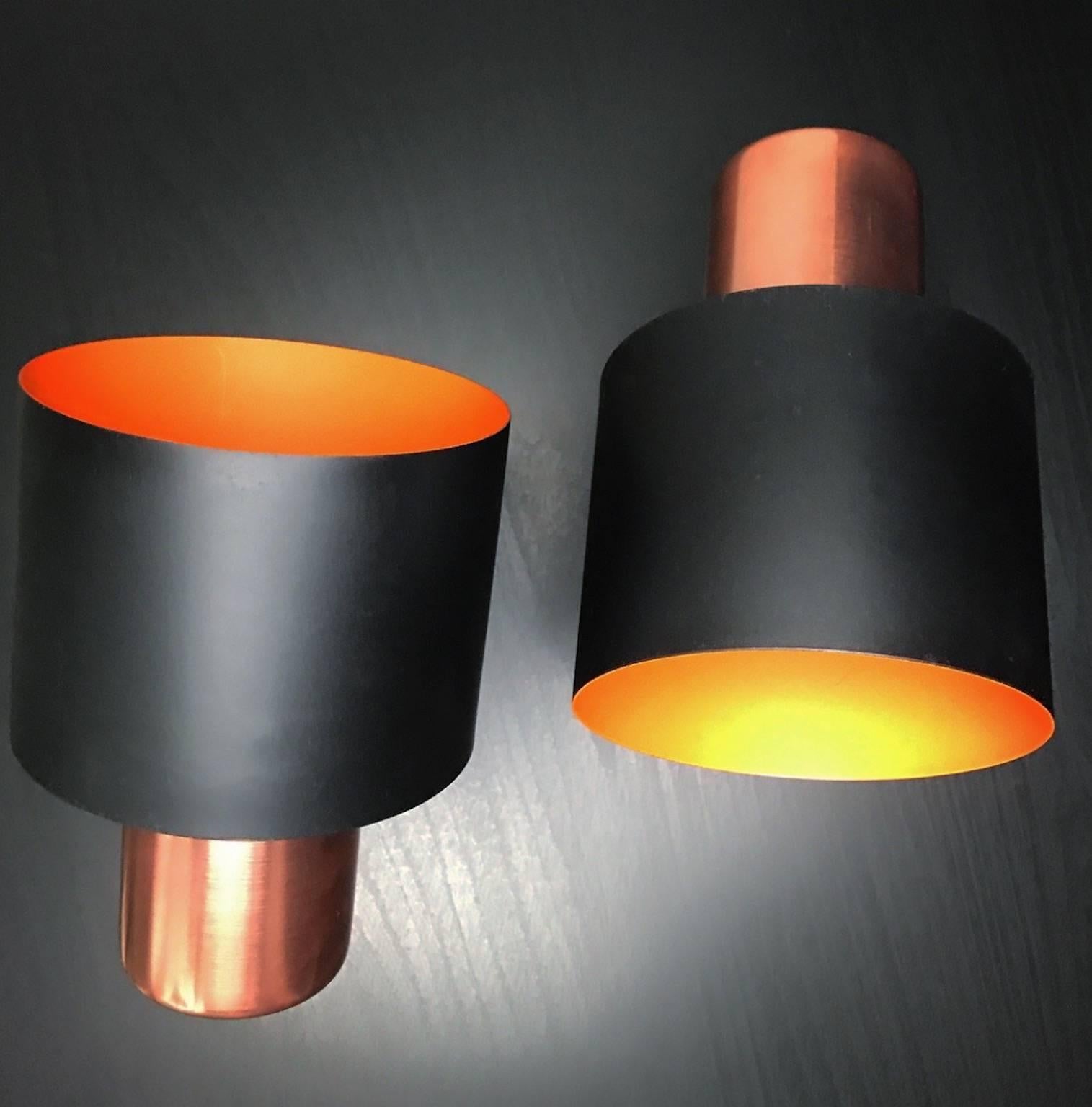 Danish Classic Copper Wall Sconces by Jo Hammerborg, Denmark