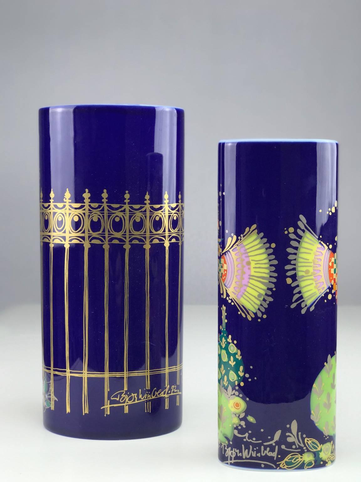 Two Vases by Björn Wiinblad for Rosenthal In Excellent Condition In Haderslev, DK