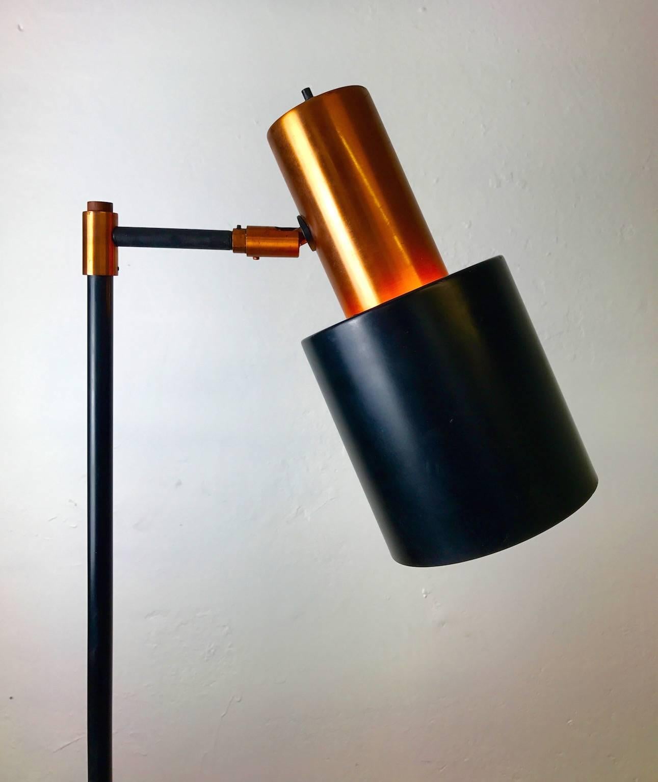 Late 20th Century Copper Floor Lamp by Jo Hammerborg for Fog & Mørup