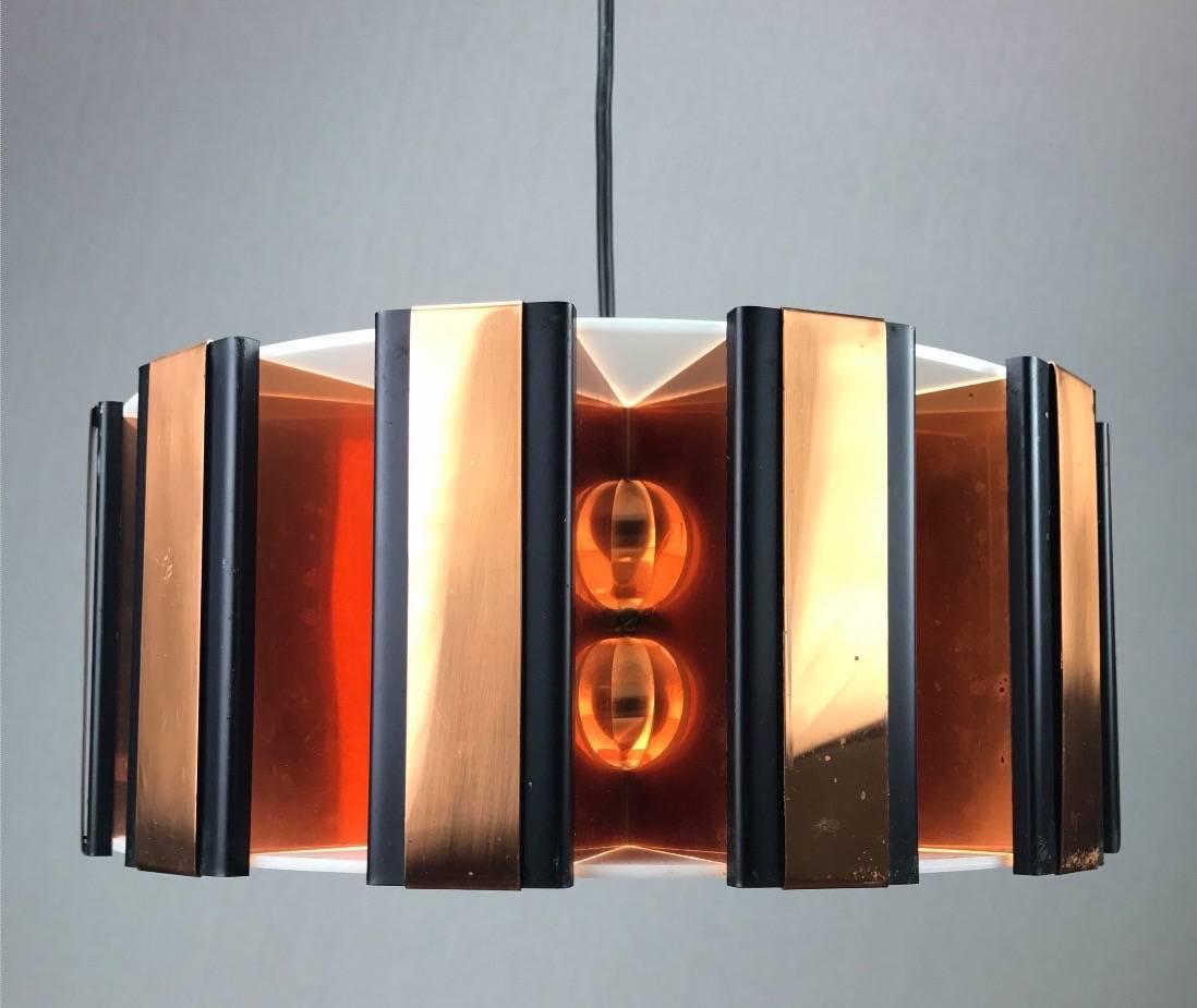 Mid-20th Century Copper Pendant by Werner Schou, 1960s