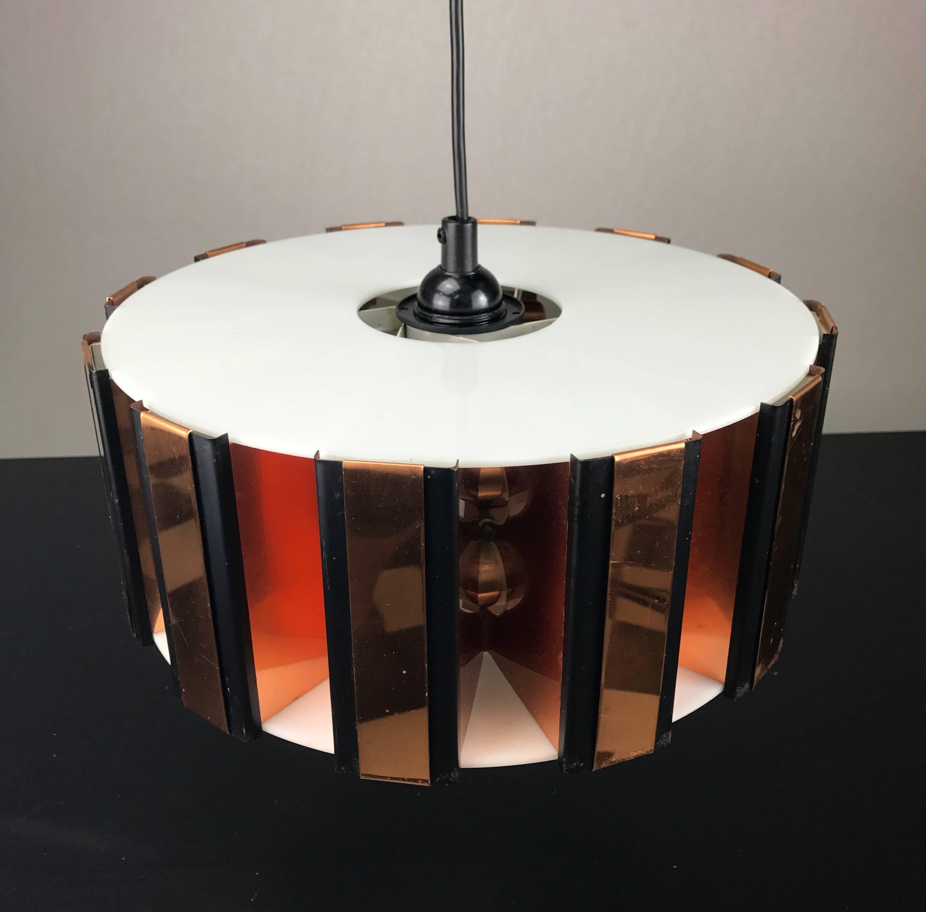 Copper Pendant by Werner Schou, 1960s In Excellent Condition In Haderslev, DK