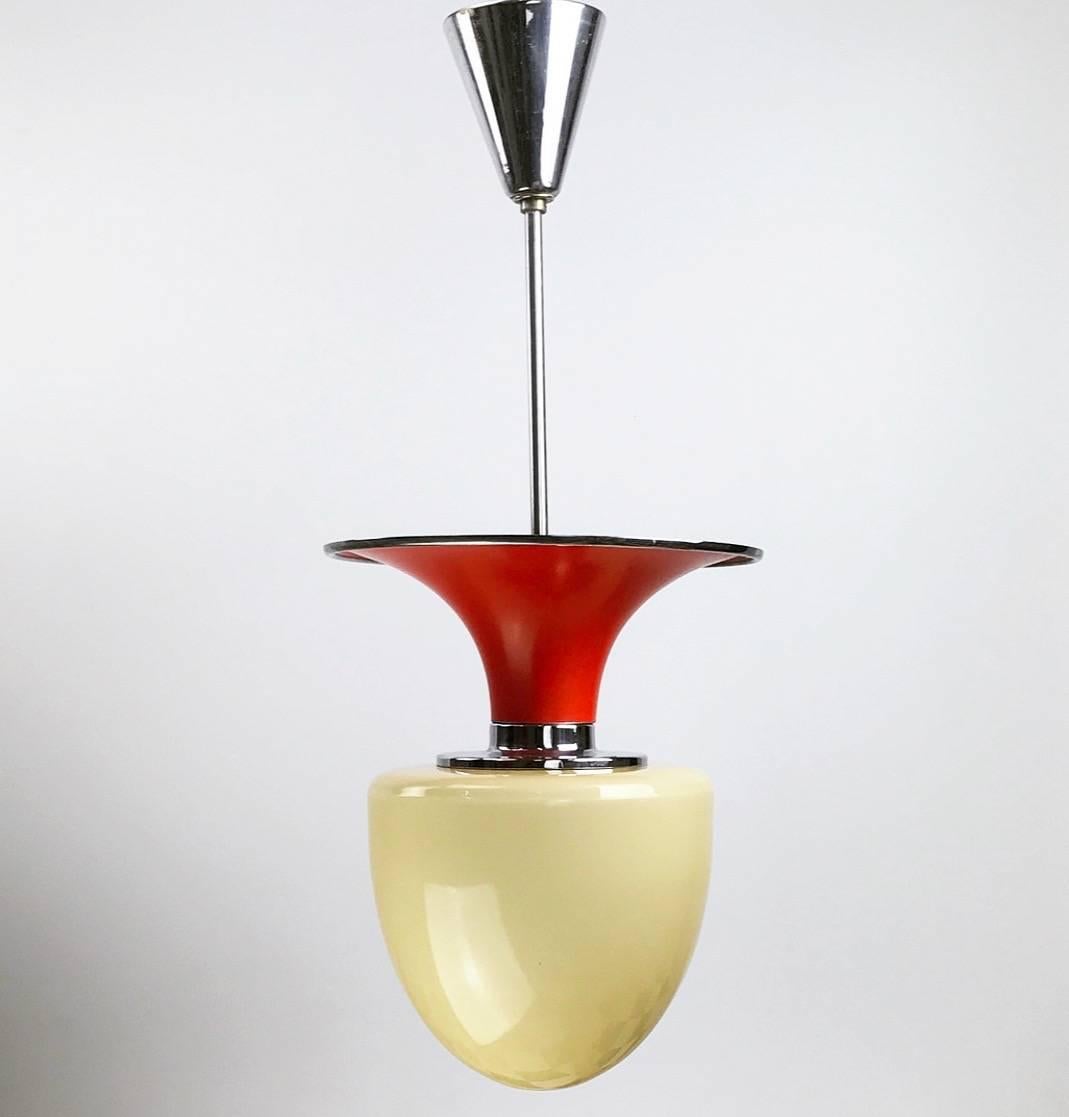 Mid-20th Century Chandelier by Harald Notini for Böhlmarks, Sweden 1930s