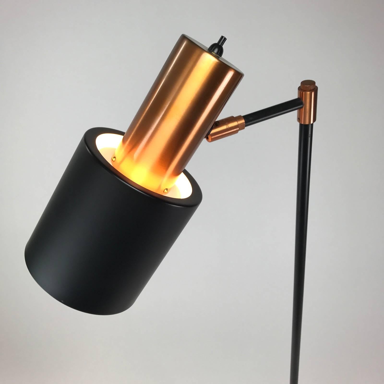 Danish Modern Copper Floor Lamp by Jo Hammerborg In Excellent Condition In Haderslev, DK