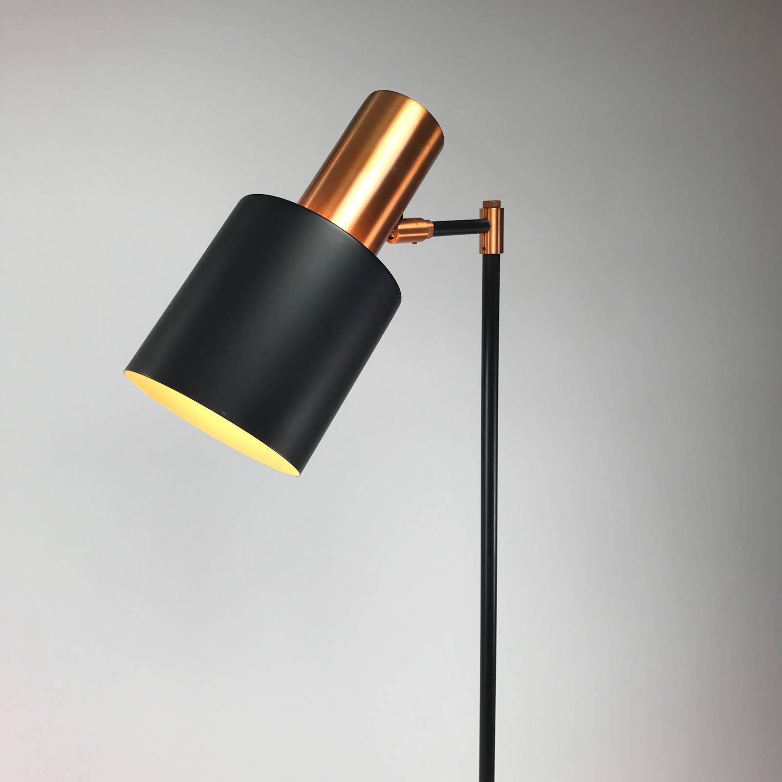 Mid-20th Century Danish Modern Copper Floor Lamp by Jo Hammerborg