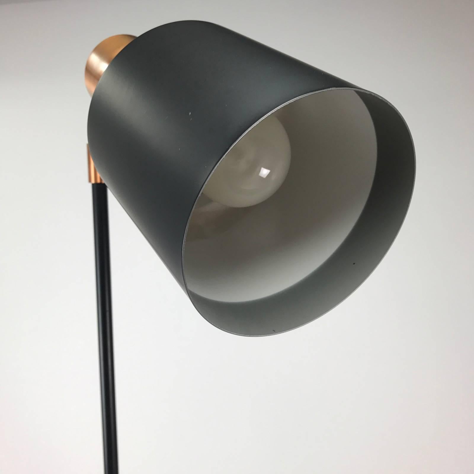 Danish Modern Copper Floor Lamp by Jo Hammerborg 2