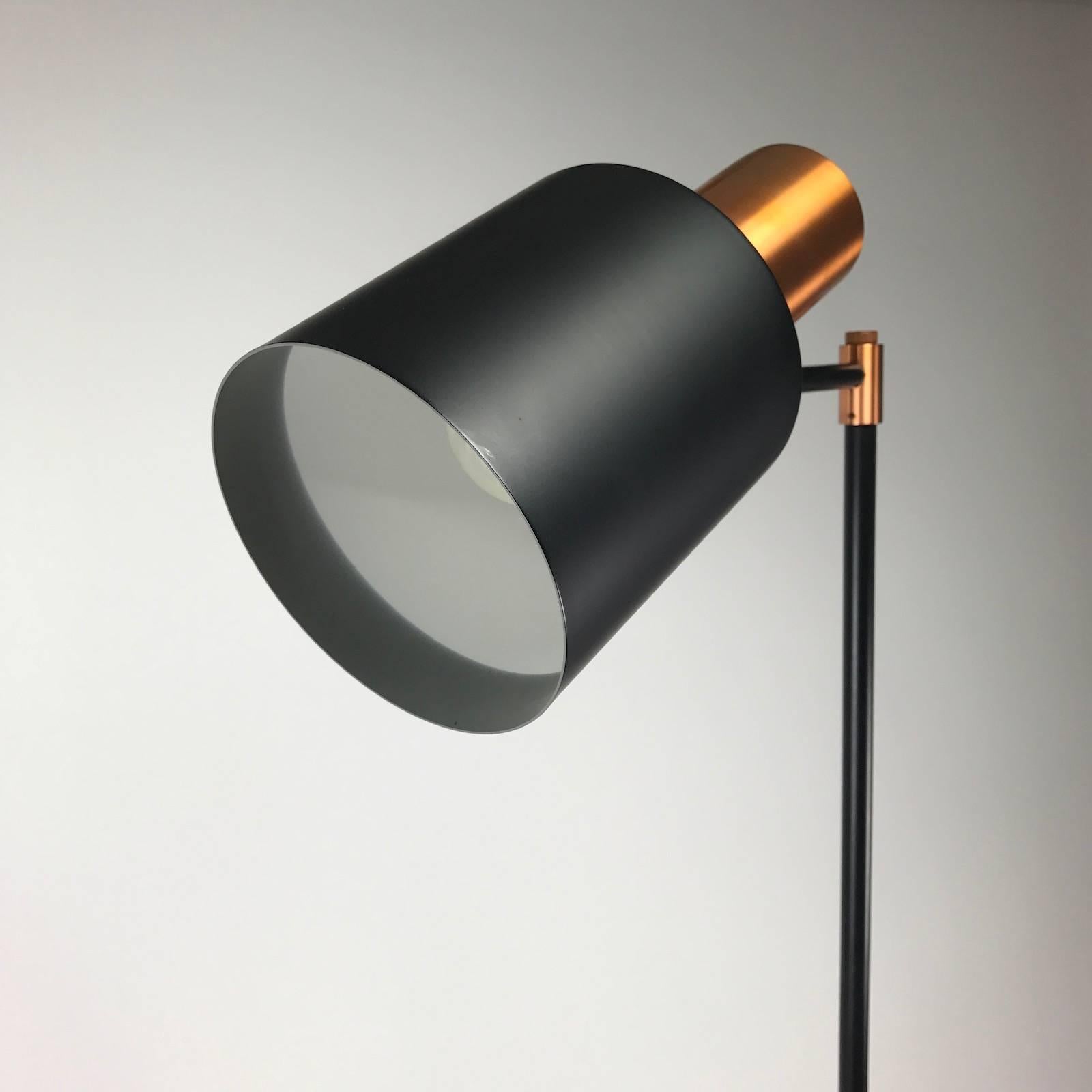 Danish Modern Copper Floor Lamp by Jo Hammerborg 4