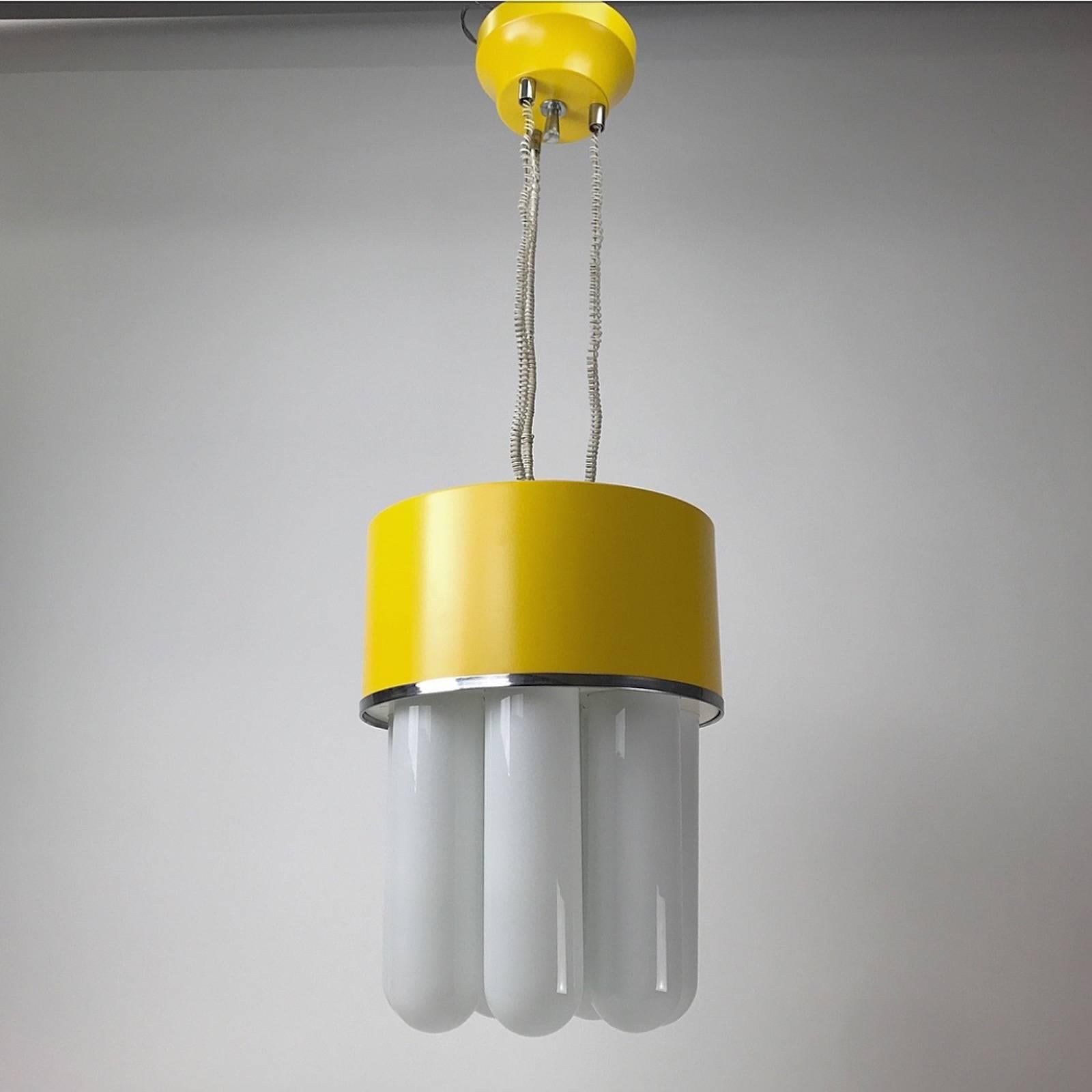 Metal Unique Italian Design Chandelier from the Late 1960