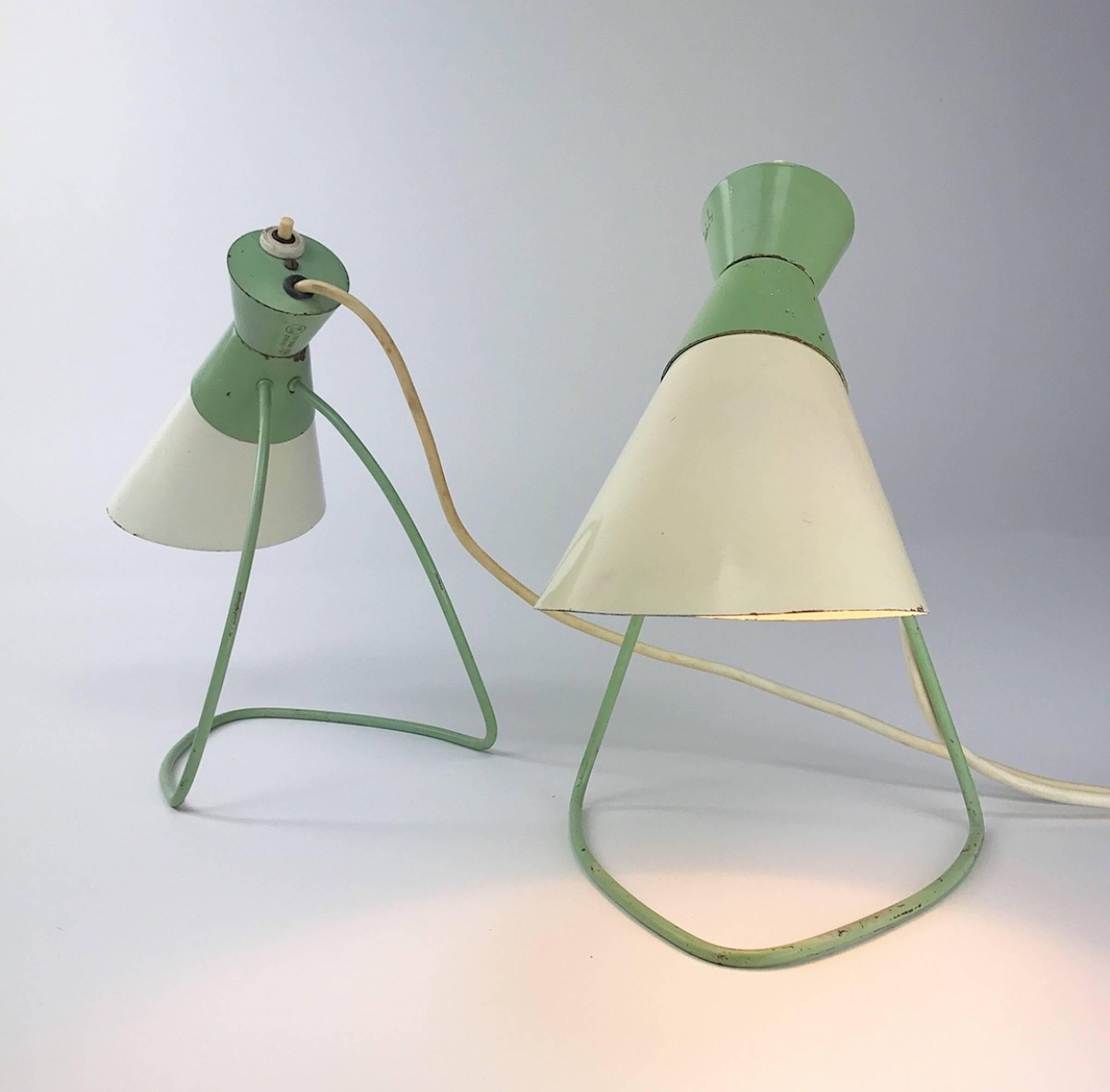 Rare Set of Table Lamps by Josef Hurka for Napako, 1958 2