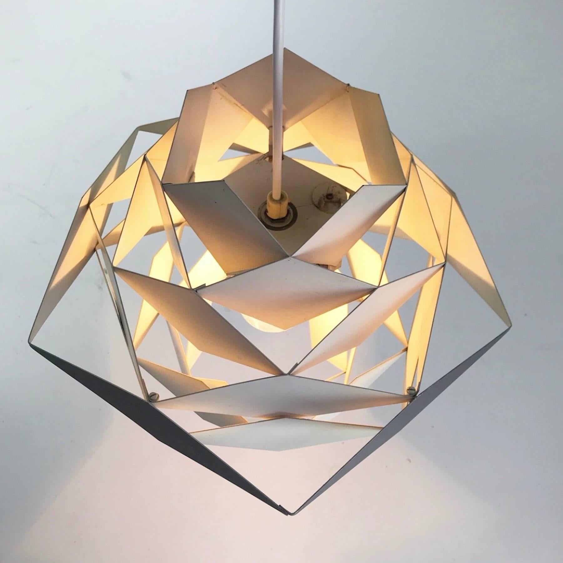 Sheet Metal Rare Danish Ceiling Pendant by Preben Dal for Hans Følsgaard AS, Mid-1960s