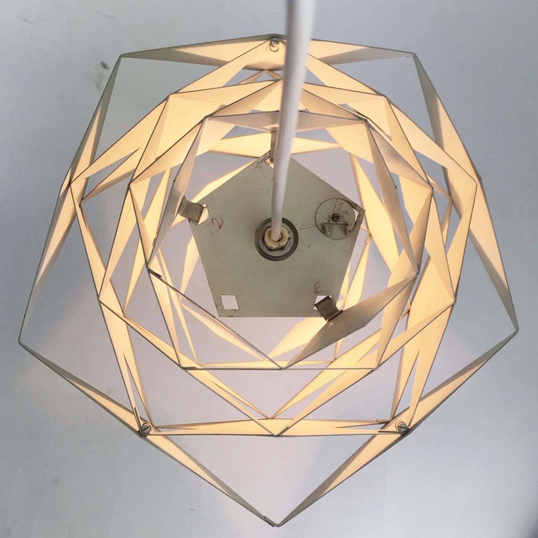 Scandinavian Modern Rare Danish Ceiling Pendant by Preben Dal for Hans Følsgaard AS, Mid-1960s