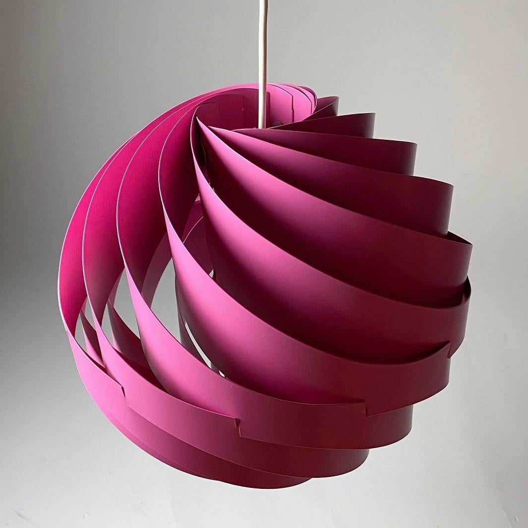 Pink Turbo Ceiling Light by Louis Weisdorf for LYFA, Denmark, 1970 In Good Condition In Haderslev, DK