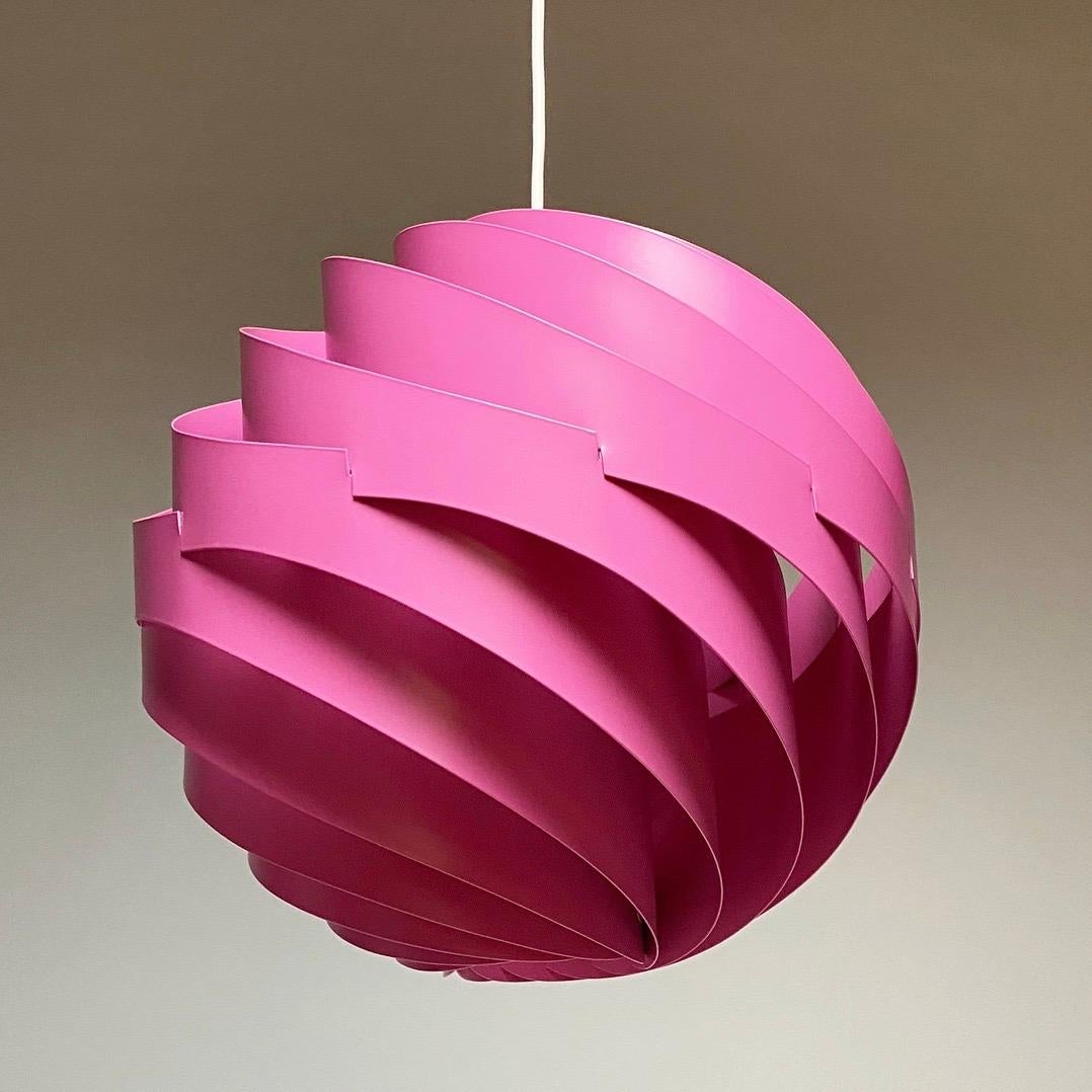 Late 20th Century Pink Turbo Ceiling Light by Louis Weisdorf for LYFA, Denmark, 1970