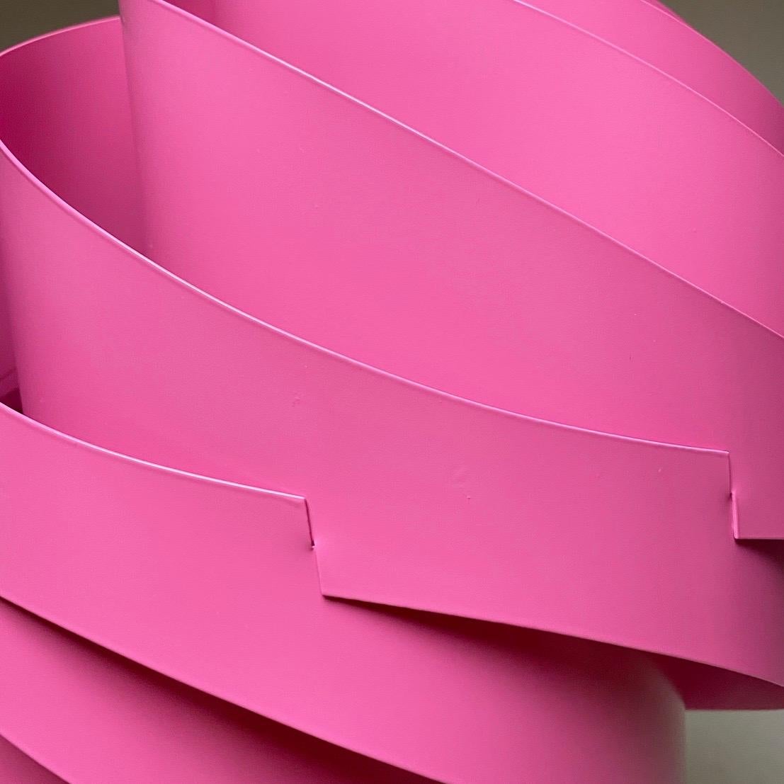 Lacquer Pink Turbo Ceiling Light by Louis Weisdorf for LYFA, Denmark, 1970