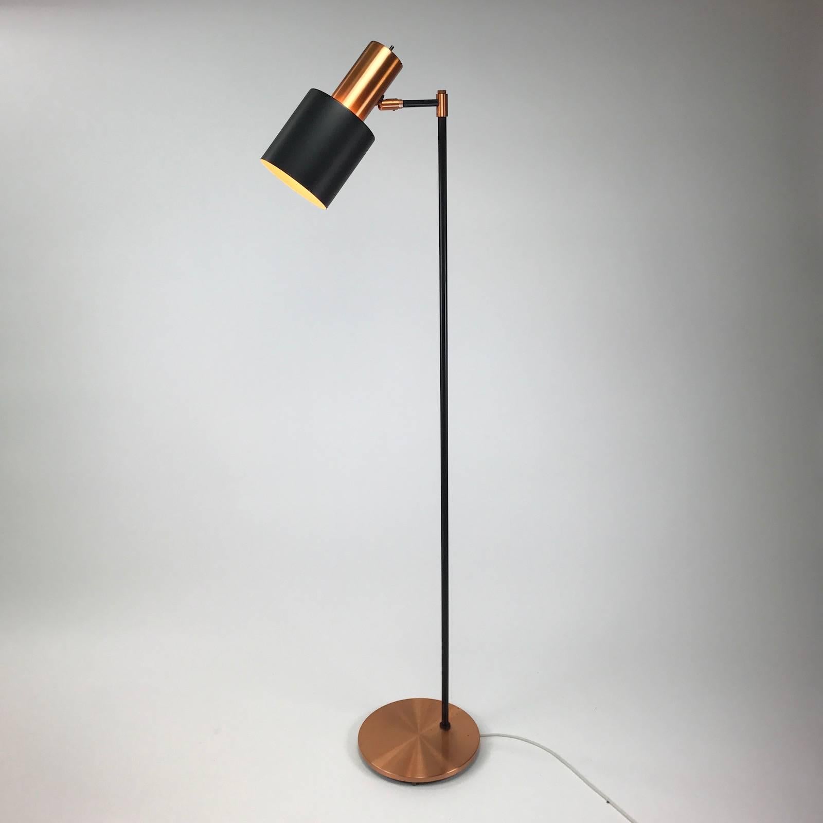 Danish Modern Copper Floor Lamp by Jo Hammerborg 1