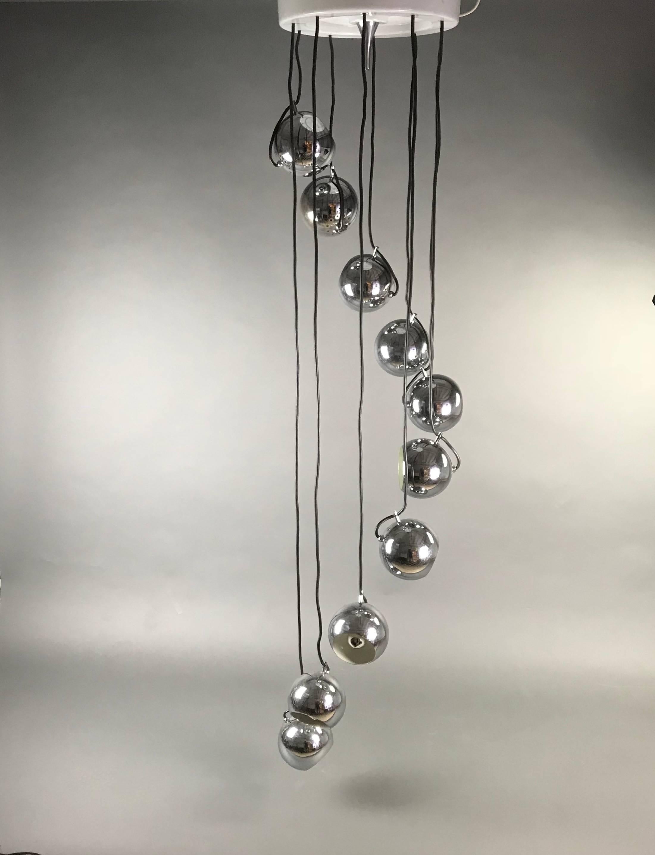 Late 20th Century Rare Cluster Chandelier by Harvey Guzzini  