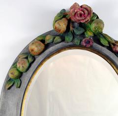 1980s Italian Colorful Fruit Mirror by Bartolozzi e Maioli, Florence