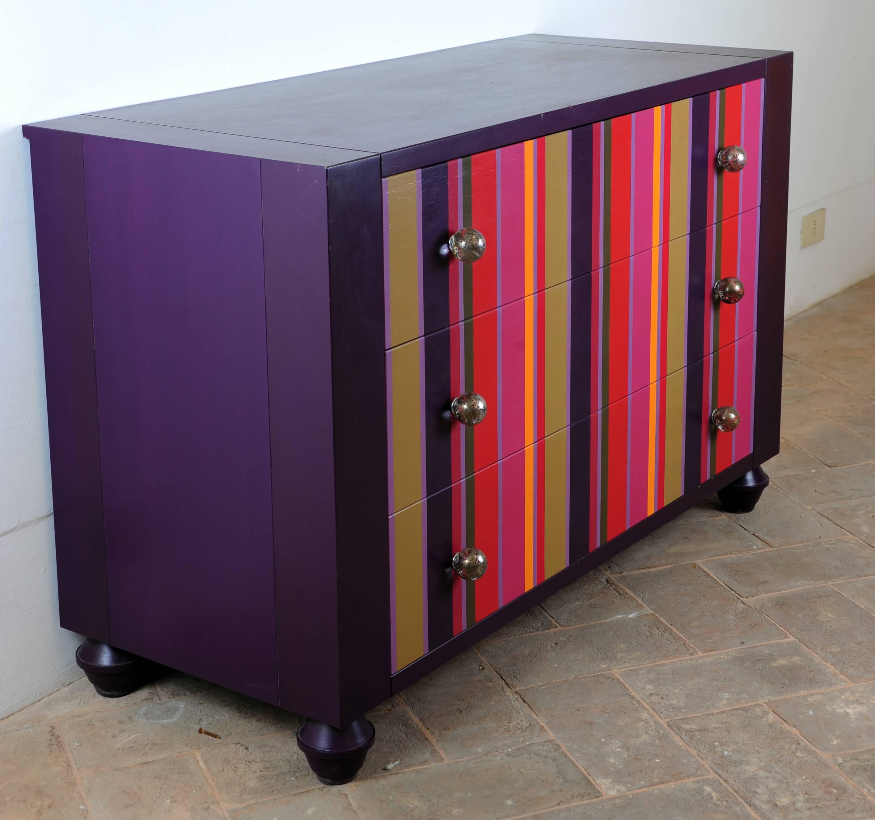 Colorful Modern Chest of Drawers by Michelangeli, Italy In Excellent Condition For Sale In Orvieto, IT