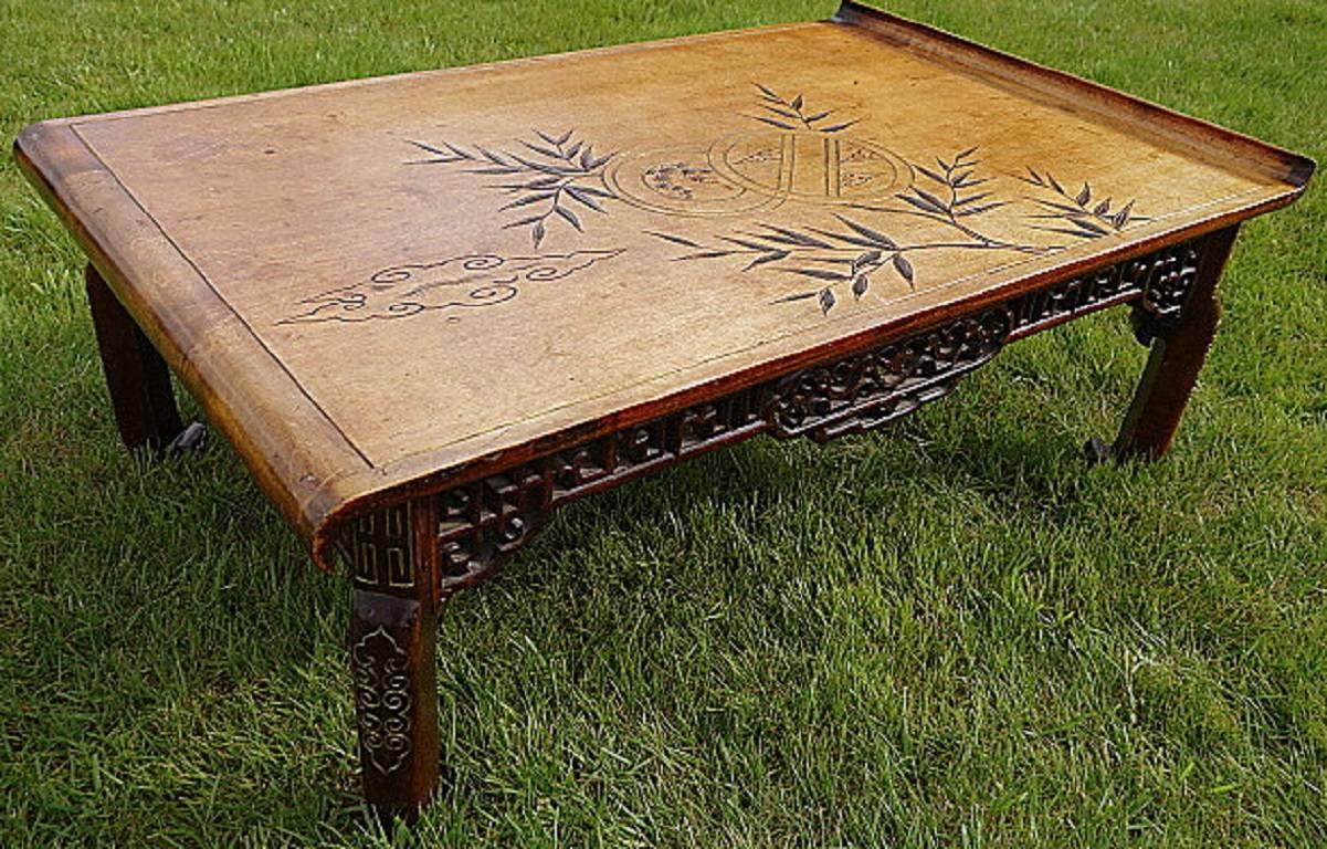 19th Century Low Coffee Table in the Chinoiserie Style, France, circa 1870 Viardot For Sale