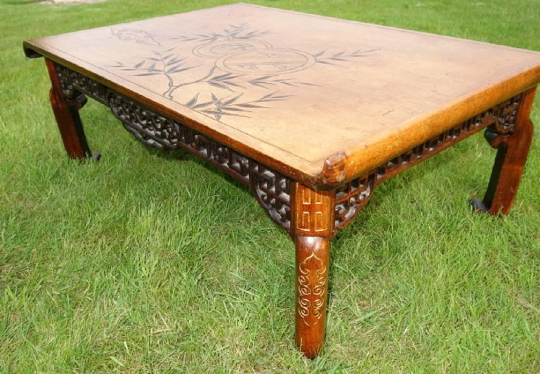 French Low Coffee Table in the Chinoiserie Style, France, circa 1870 Viardot For Sale