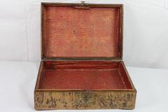 17th Century German Burl Walnut Box, with Secret Compartment