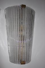 Pair of Gorgeous Textured Murano Glass and Copper Scones