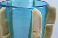 Blue Murano Glass Vase, Signed Pino Signoretto