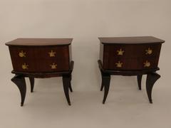Pair of French side cabinet in rosewood  style of Maison Jensen circa 1950
