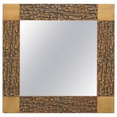 Wall Mirror in Cast Bronze, Model "Juanita" by Luciano Frigerio 12