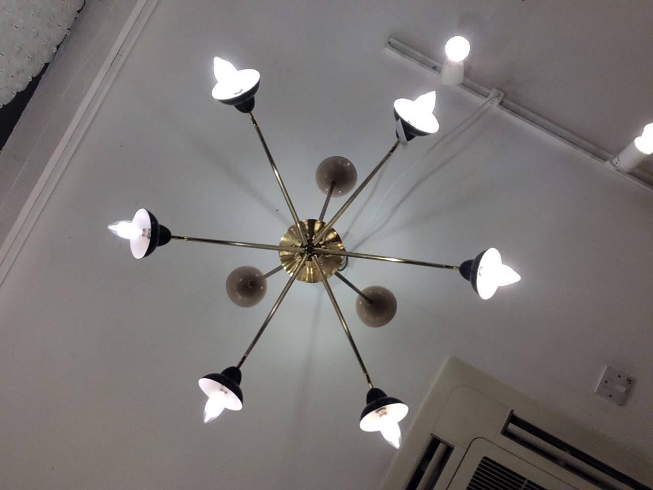 Modernist Chandelier, Italy 1950s In Good Condition For Sale In London, GB