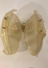 Pair of Gold Murano Glass Sconces, Italy 1960