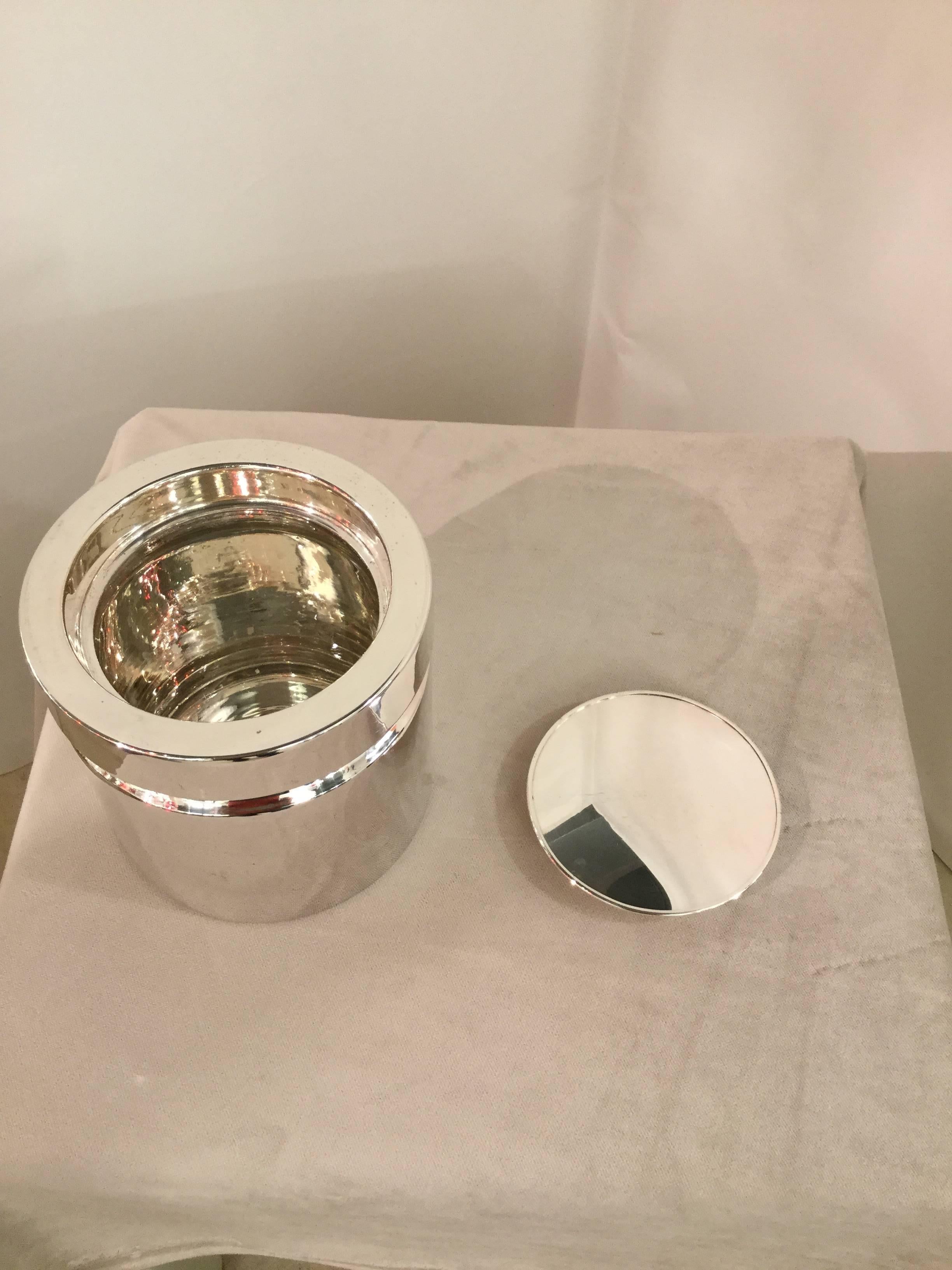 Modern Sabattini Silver Plate Ice Bucket