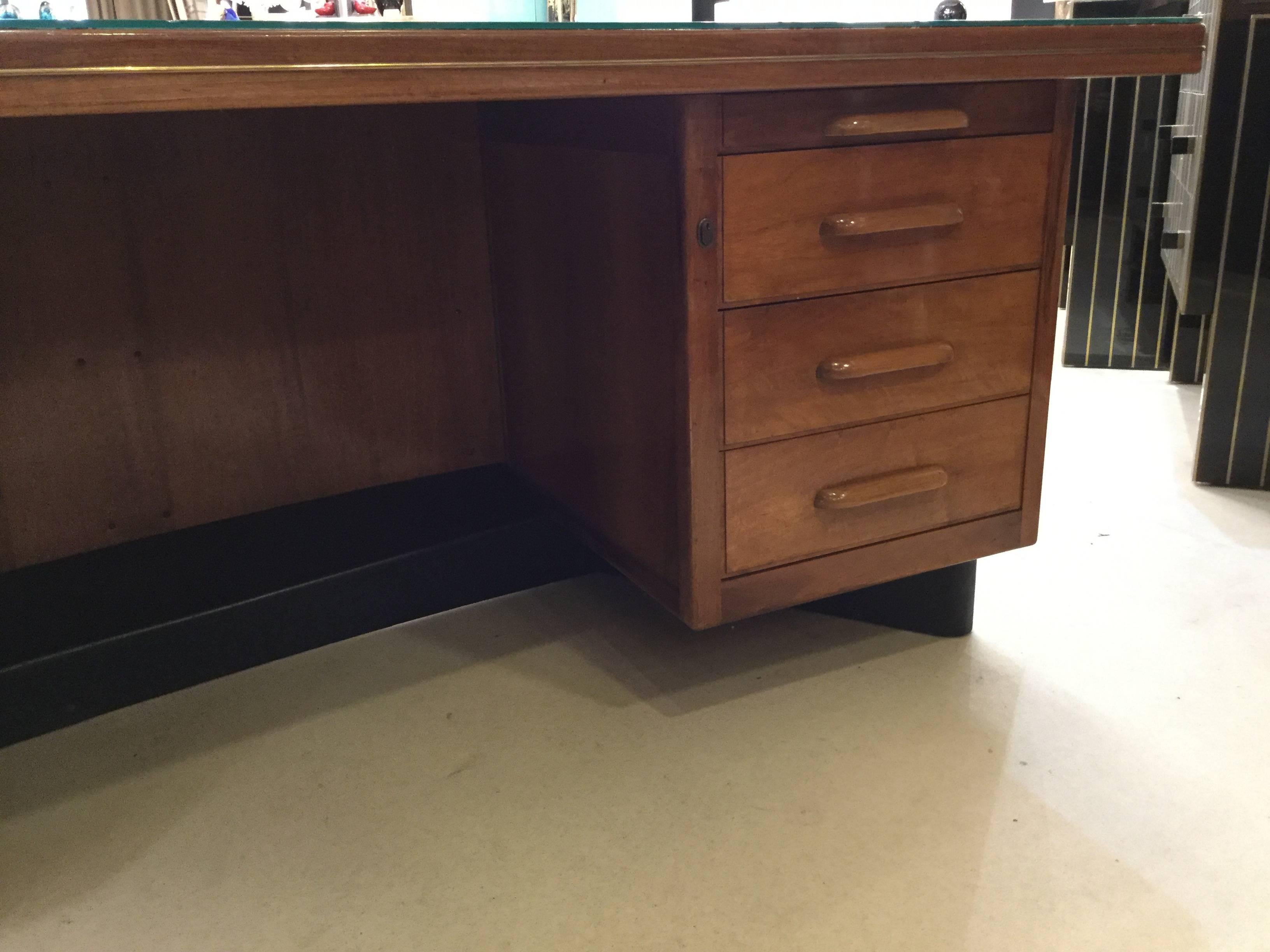 Brass Italian Desk by Anonima Castelli, circa 1960