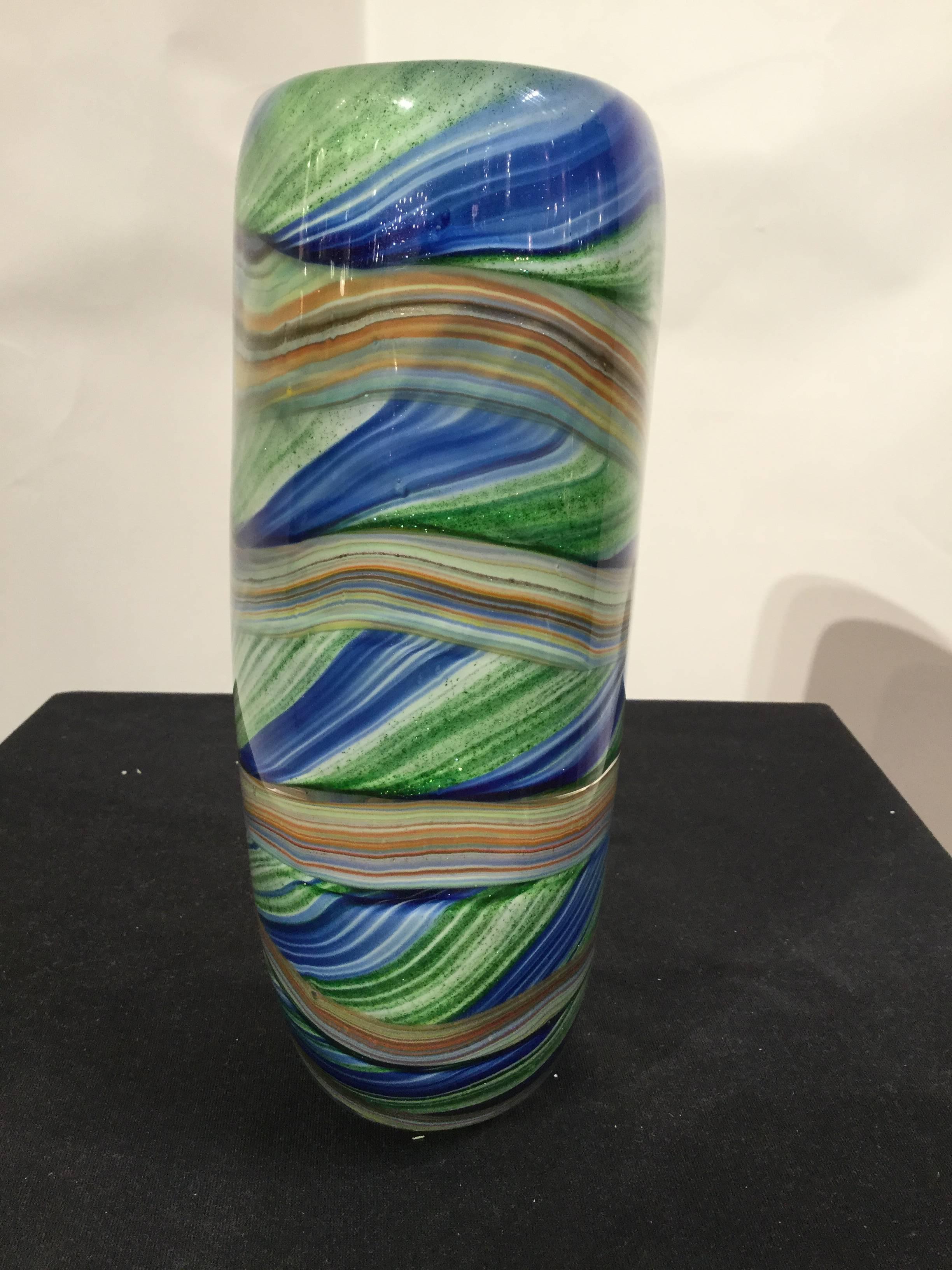 Modern Venetian Glass Vase, circa 1970