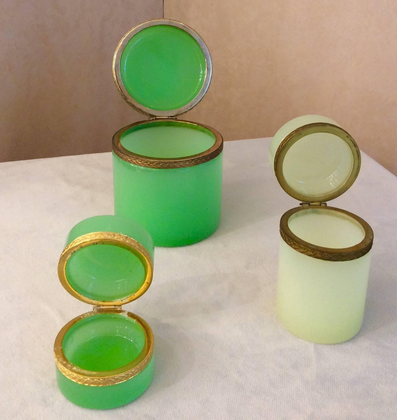 Set of Four Murano Cylinder Glass Boxes by Gino Cenedese, 1950 1