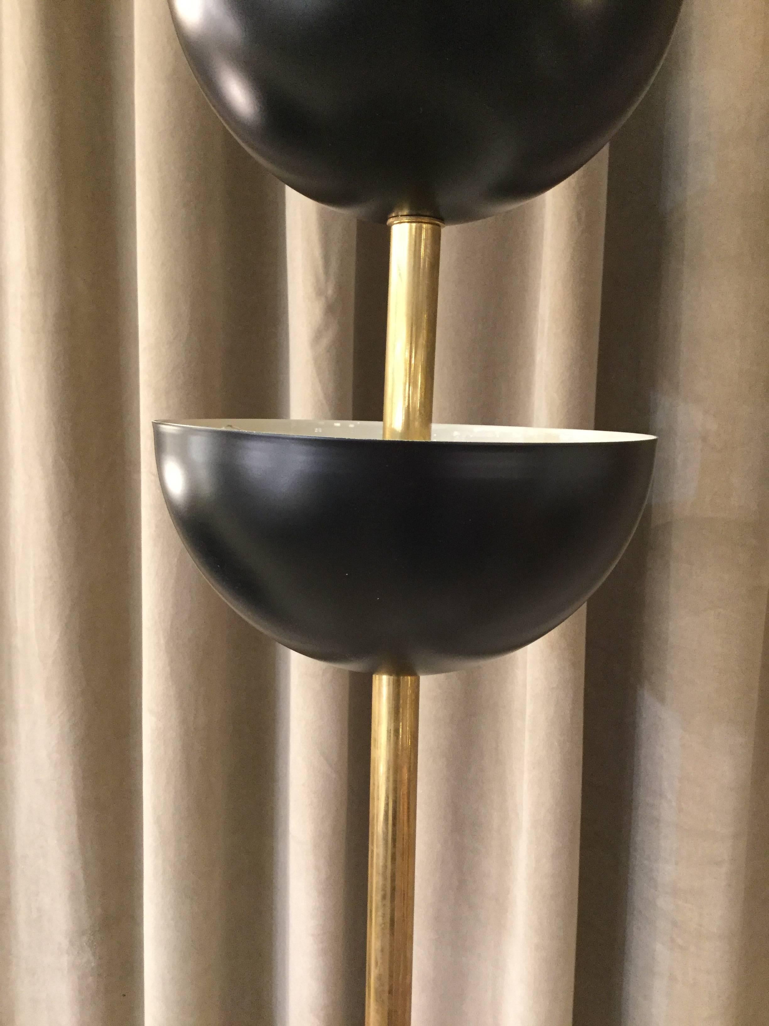 Pair of Modernist Floor Lamps the in the Style of Stilnovo In Excellent Condition In London, GB