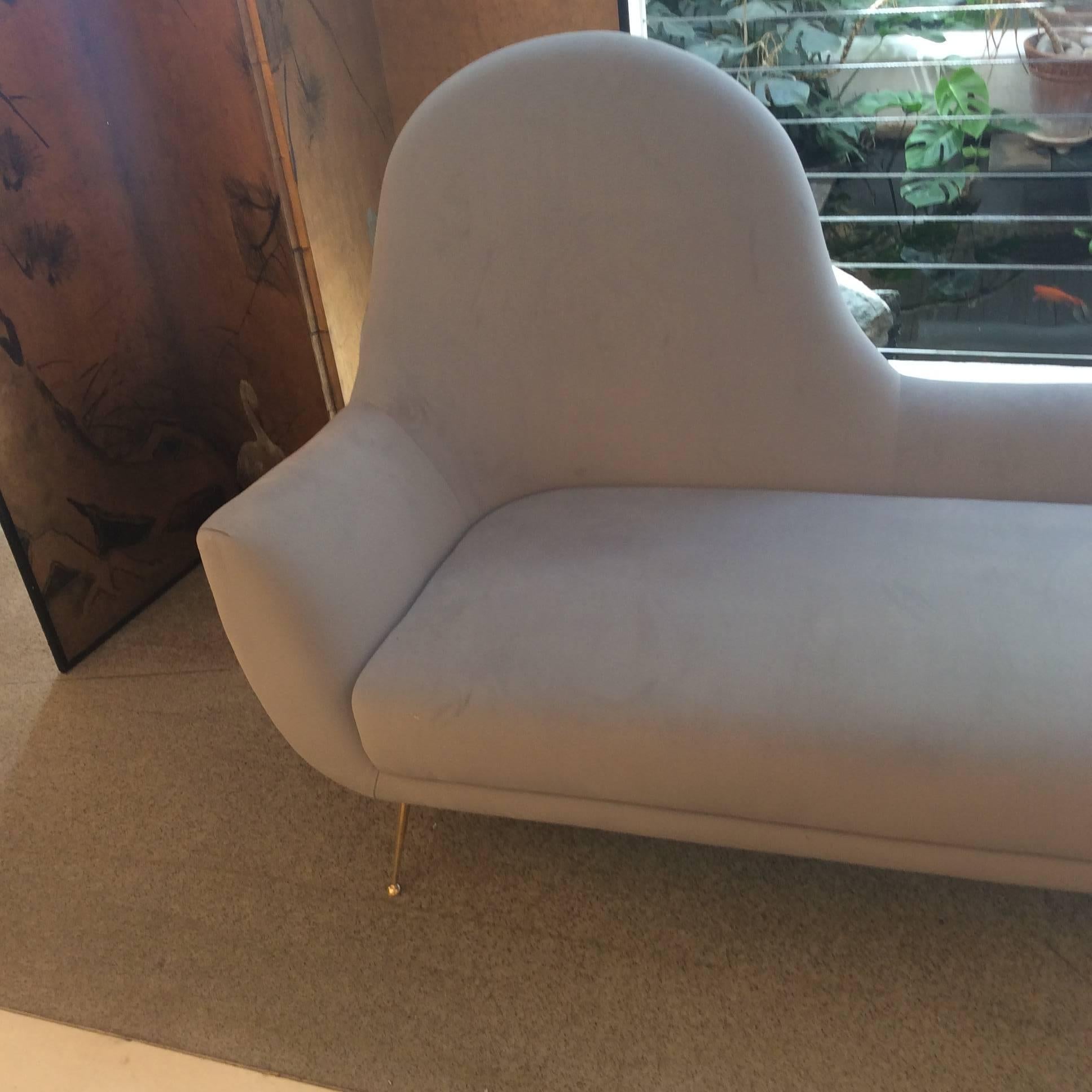 Pair of Italian Sofa's or Chaise Longues in the Style of Gio Ponti 1