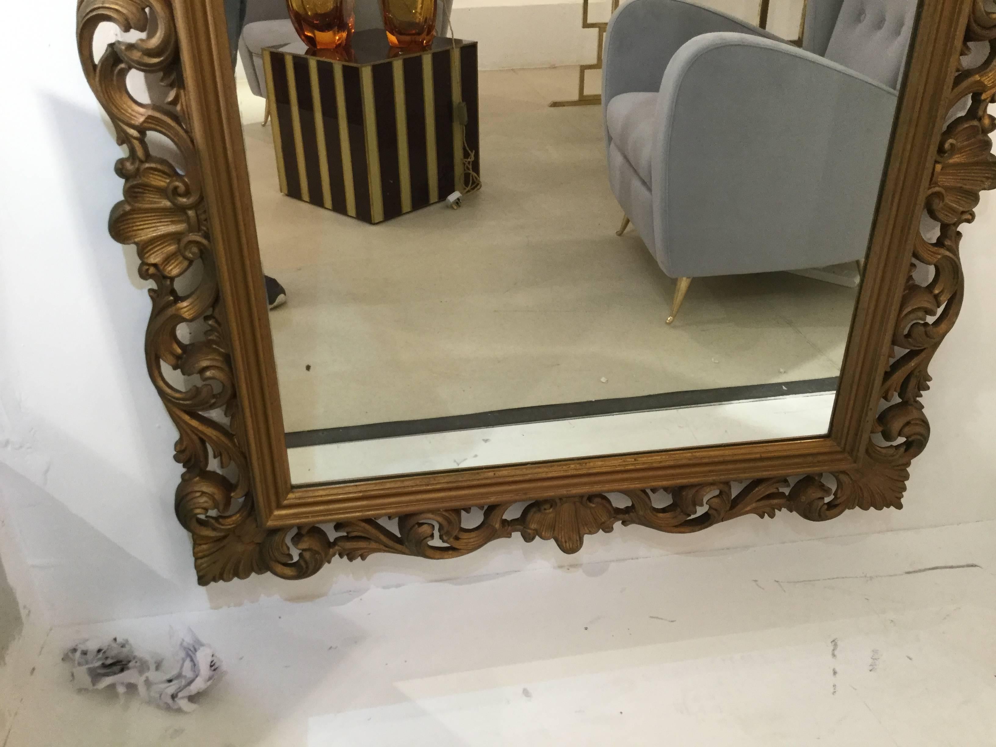 carved wooden full length mirror