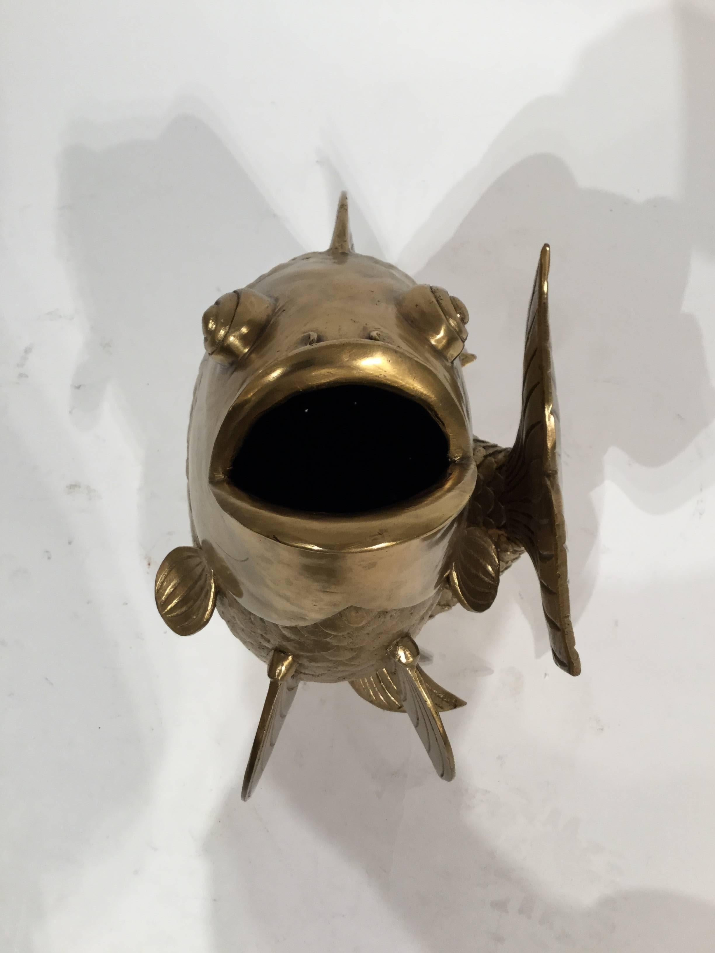 Italian Sculpture in Bronze in the Form of a Fish, 1970 1