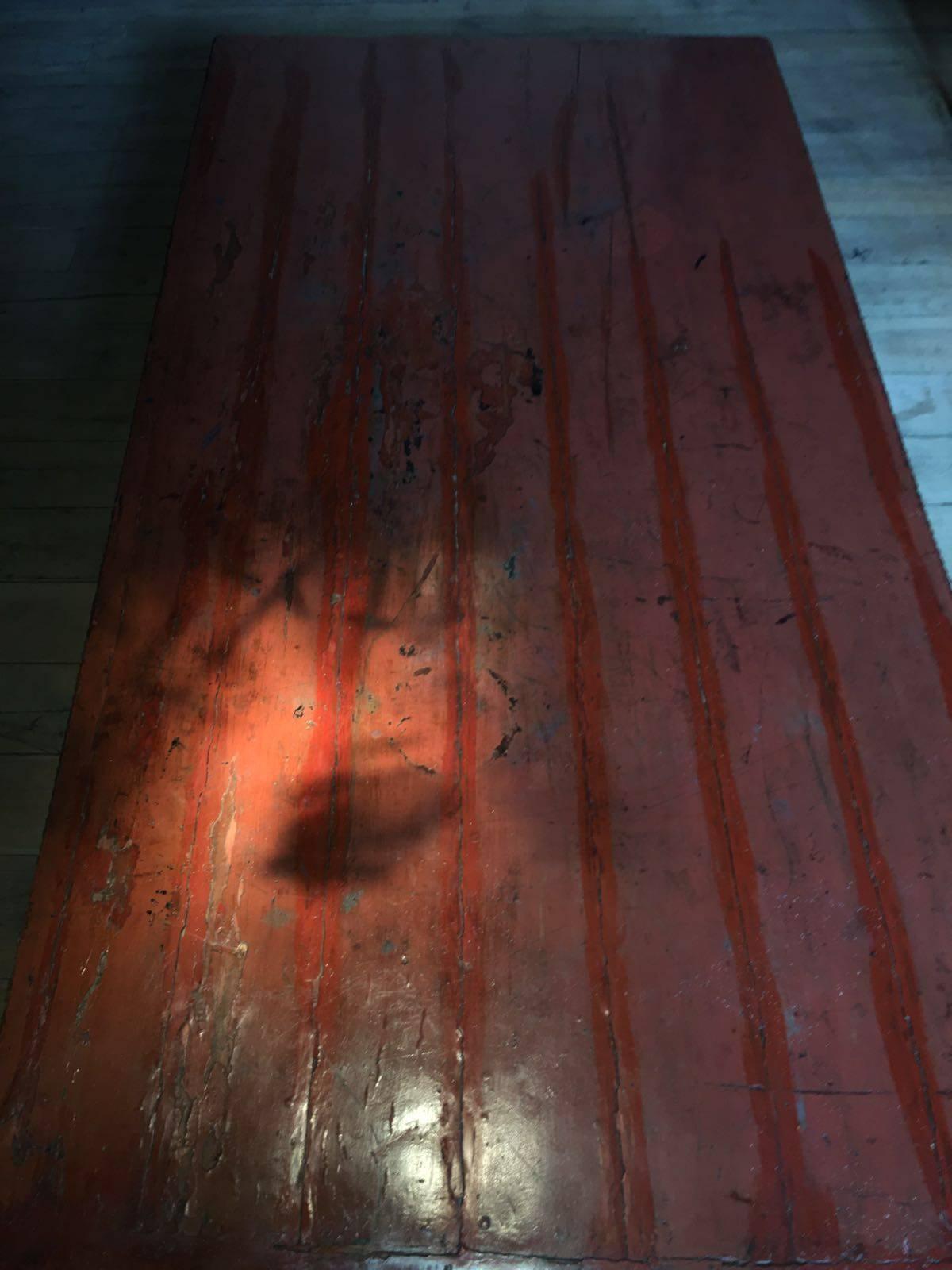 Wood Burmese Table, 18th Century, Red Lacquer For Sale