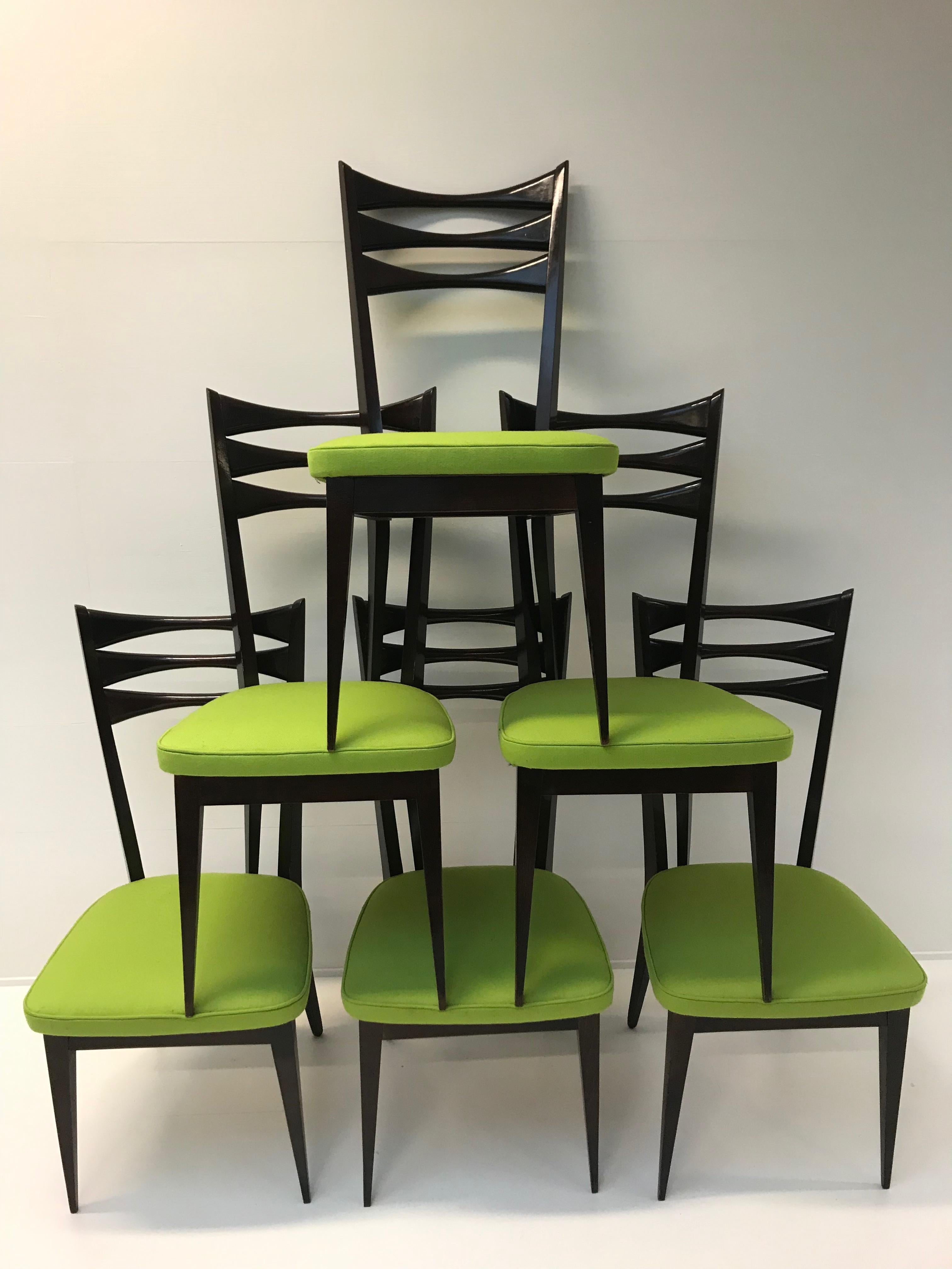 20th Century Vintage Set of Six Chairs by Stella, France