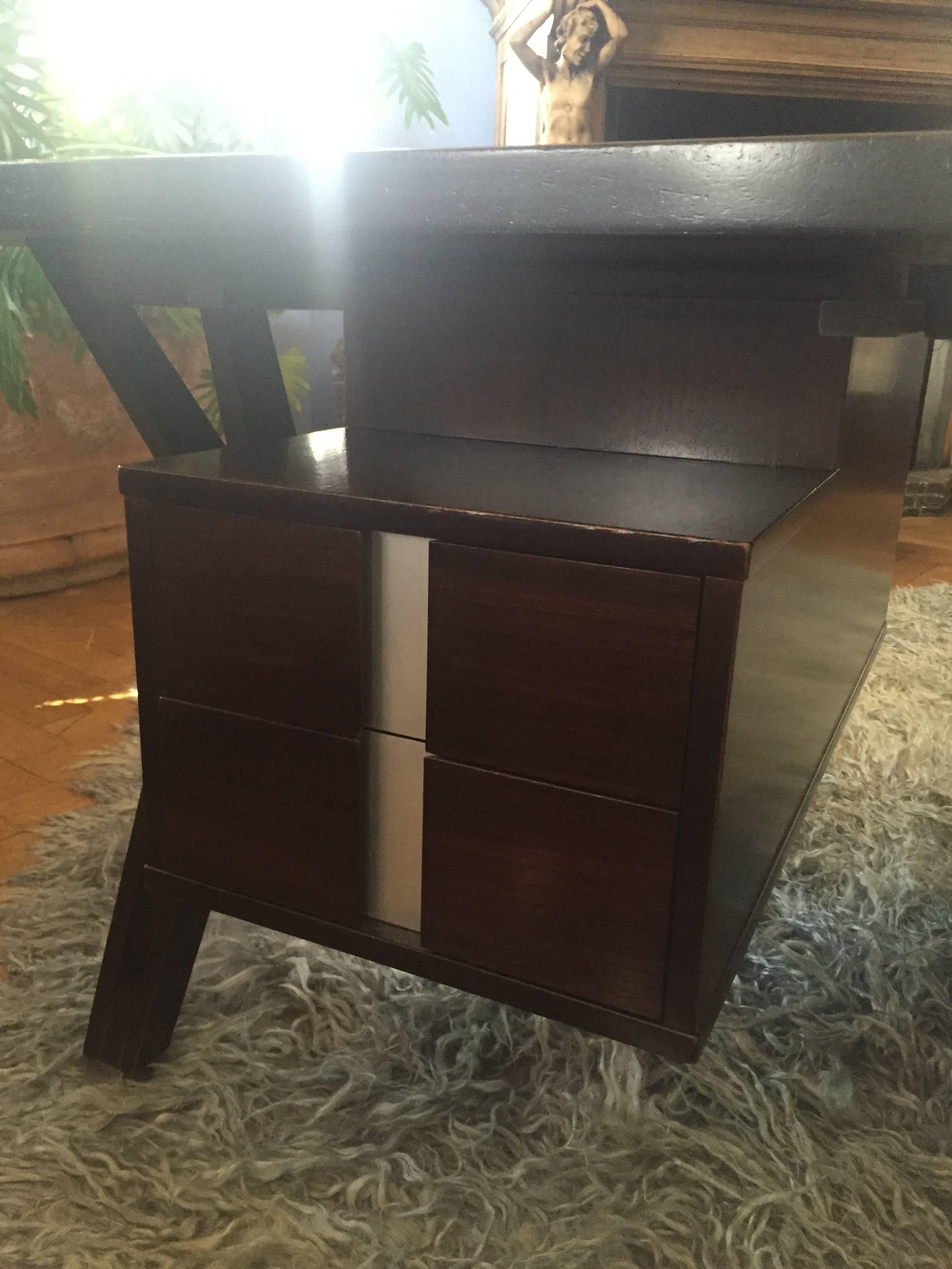 Polished Executive Terni Desk Ico Parisi for MIM, Italy For Sale